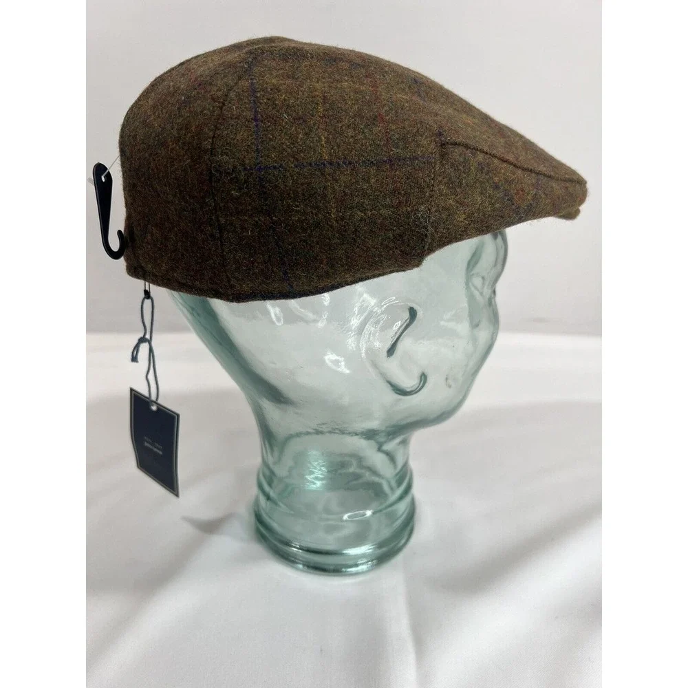 John Lewis Paddy Hat Mens Brown Plaid Quilted Lined‎ Heritage Classic